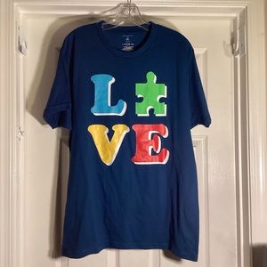 🔥SALE🔥 NWT AUTISM SPEAKS LOVE T-SHIRT UNISEX SIZE LARGE (42/44)